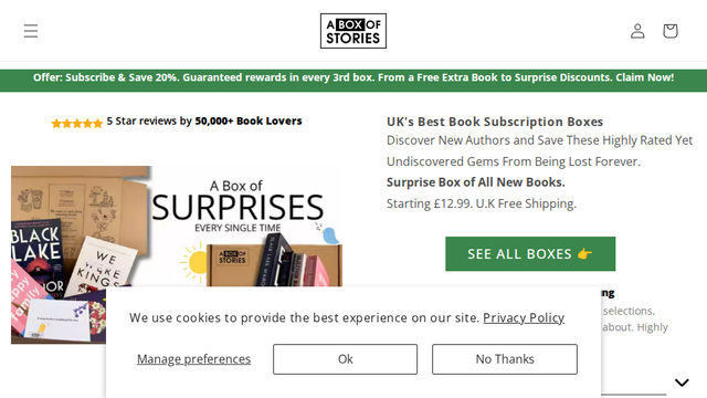 A Box of Stories - Book Subscription Box UK