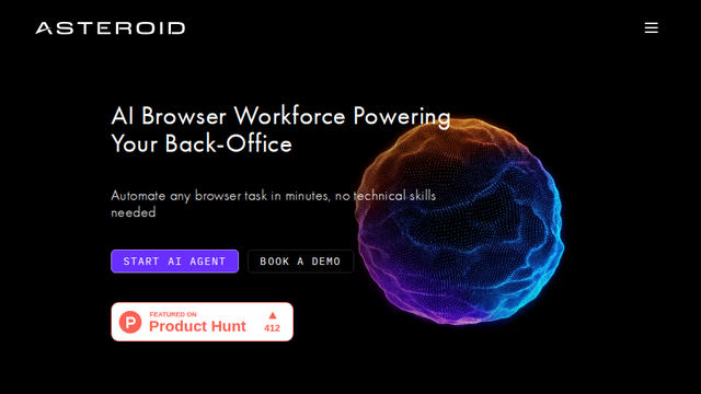 Asteroid AI - AI Browser Agents for Enterprise Automation | Build in Minutes