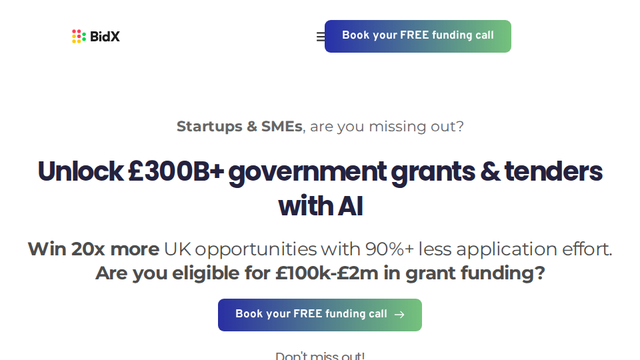 Unlock £300B+ government grants & tenders with AI