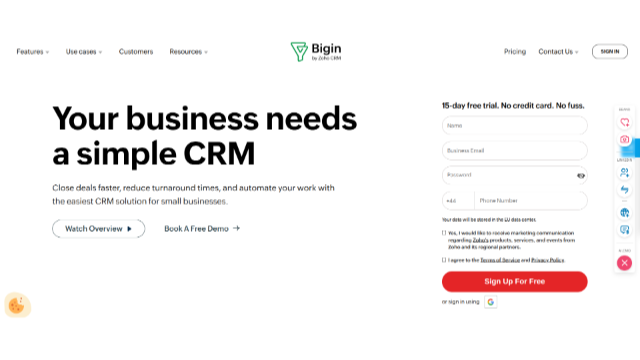 Bigin: Simplifying CRM for Small Businesses
