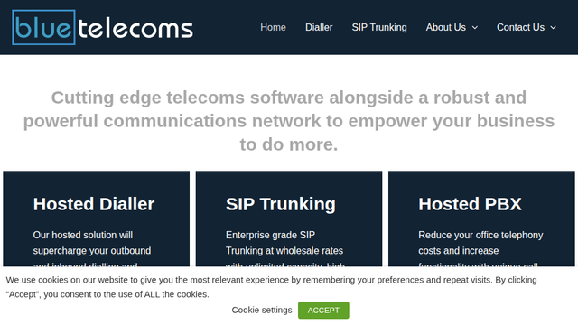 Blue Telecoms Dialler and SIP Trunking Revamp Project