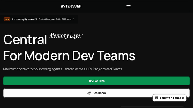 Byterover - Central Memory Layer for Coding Agent