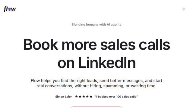 Flow | LinkedIn Prospecting Tool | Book More Sales with Agent Maya