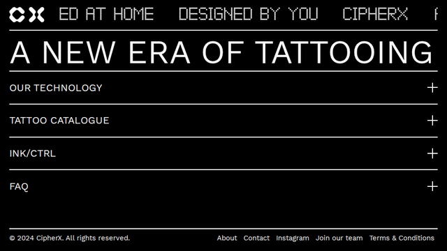 CipherX | A New Era of Tattooing
