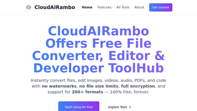 CloudAIRambo – Free Online Tools | No Signup, No Watermark