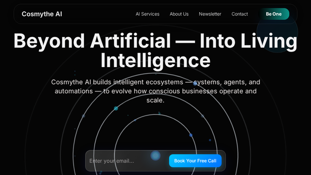 Cosmythe AI | Beyond Artificial Intelligence