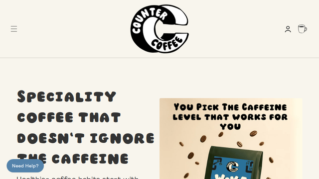 Counter Coffee - speciality coffee where you pick the caffeine level