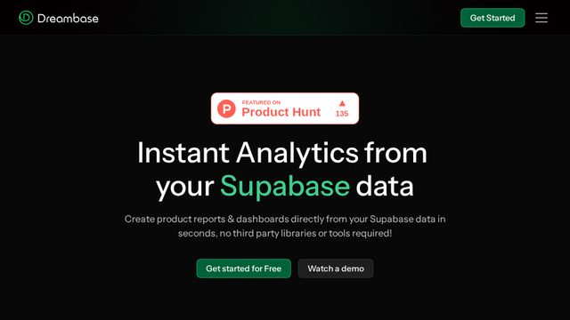 Dreambase | Supabase AI-native analytics