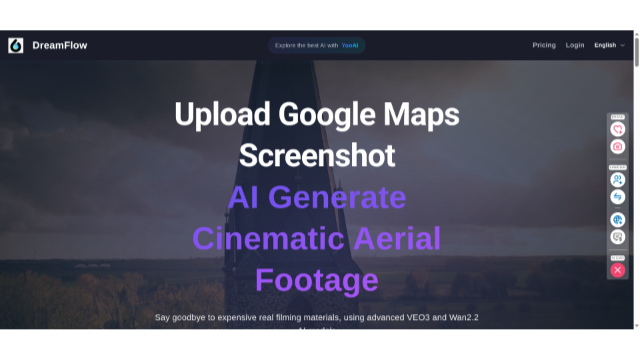 DreamFlow - Transform Google Street View into AI Aerial Videos