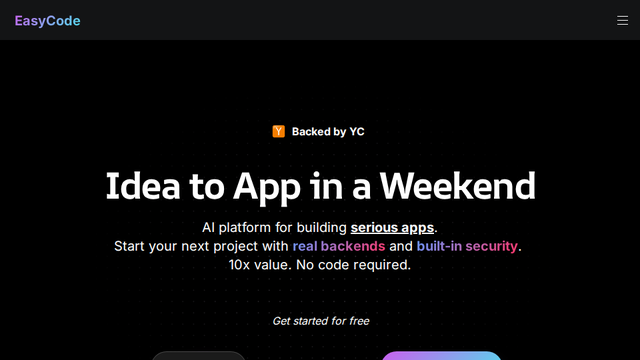 EasyCode - Finish Your App, Not Just Start It