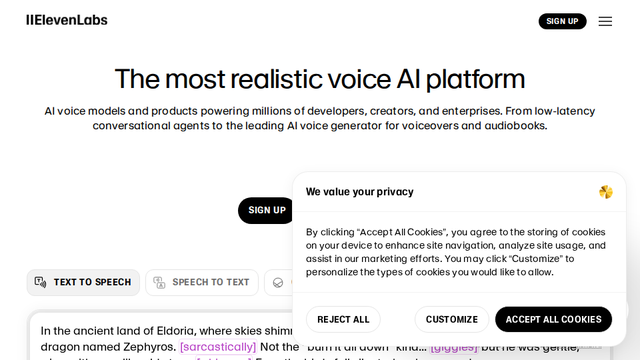 Free Text to Speech & AI Voice Generator | ElevenLabs