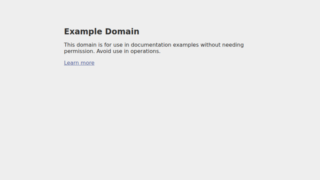 Example Domain Utilization Project