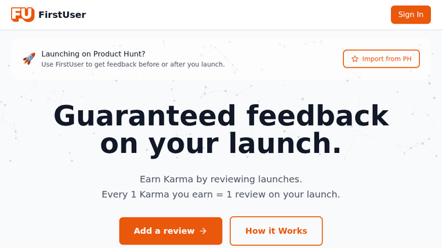 FirstUser.app - Get real feedback on your product