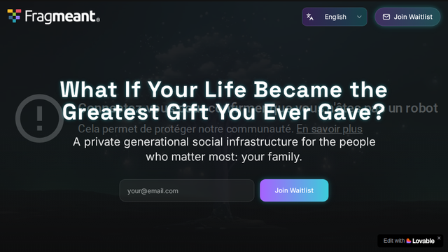 Fragmeant | Your Family's Digital Legacy Vault