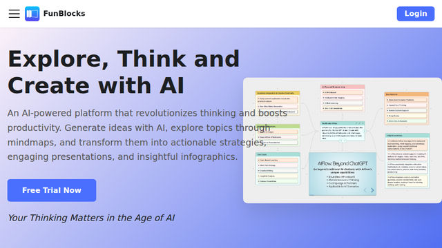 All-in-One AI Workspace – From Mind Maps to Slides & Docs | FunBlocks AI