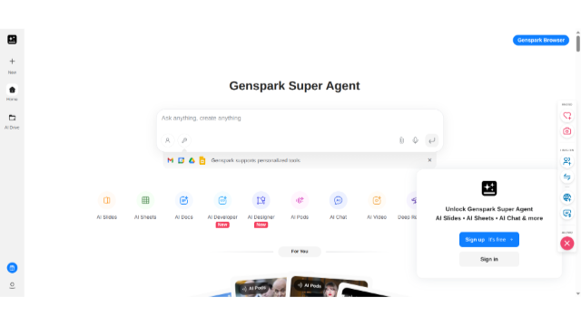 Genspark - The All-in-One AI Workspace