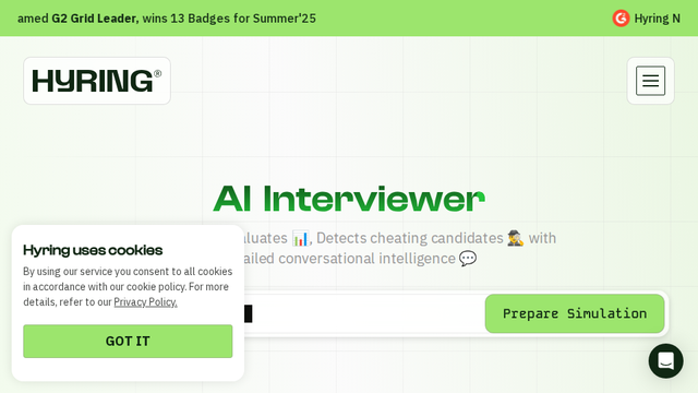 Human-like AI Interviewer | AI Interviewer & AI Recruiter