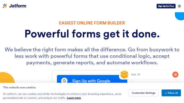 Free Online Form Builder & Form Creator | Jotform