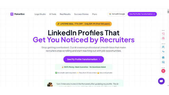 MakerBox - AI Profiles That Get You Noticed | 3.5x More Engagement