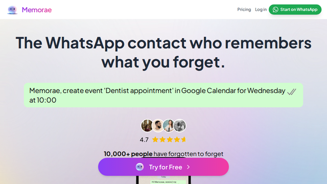 Memorae | Reminders in your WhatsApp, without complications