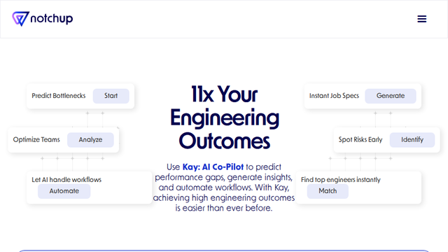 The Only AI Co-Pilot for 11x Engineering Management | Notchup