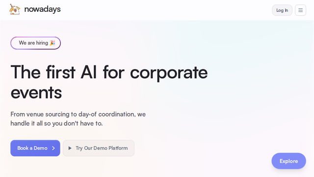 Nowadays - AI Event Planner for Corporate Teams