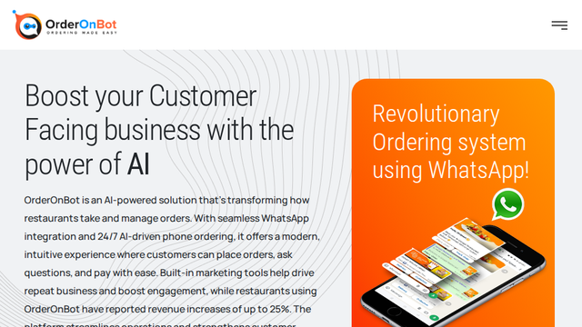 OrderOnBot - An AI solution for Restaurant