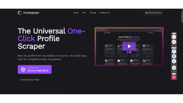 AI Profile Scraper Chrome Extension - Extract Any Profile in 1-Click | ProfileSpider