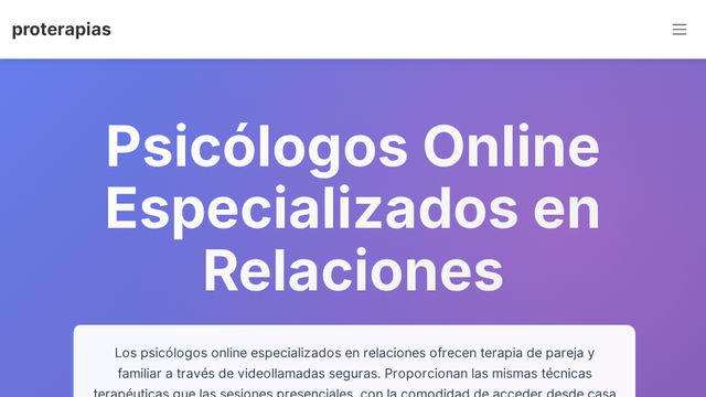 Precios Transparentes de Terapia de Pareja Online con 1ª Sesión Gratis – Proterapias - CMO.SO