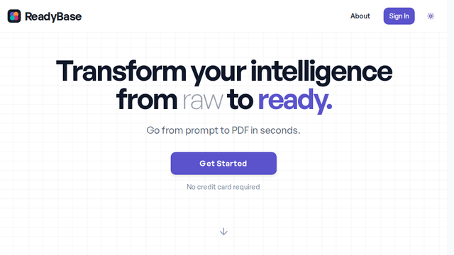 ReadyBase - Transform Intelligence from Raw to Ready