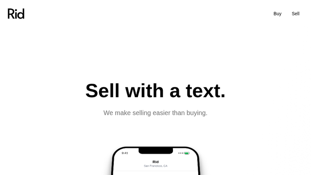 Rid - Sell anything with a text