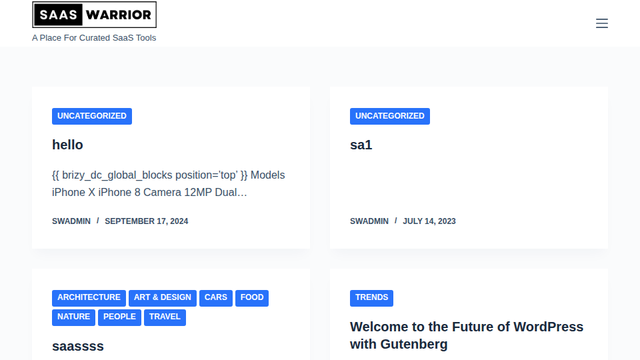SaasWarrior - You never miss any new tool now