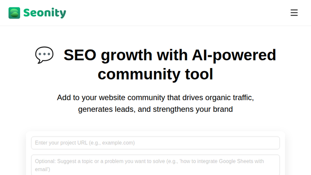 Seonity - AI Community for SEO Growth