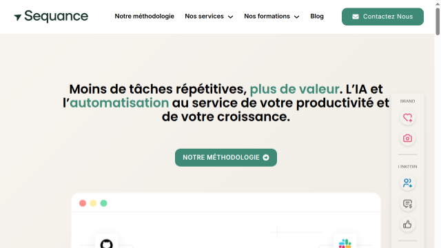 Sequance - Agence de transformation IA & Automatisation