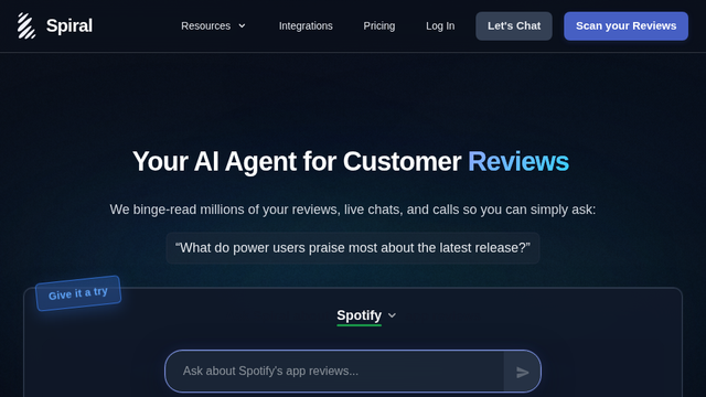 Spiral - Analyze Customer Feedback with AI