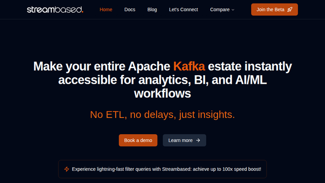 Streambased - Unlock Real-Time Insights, Instantly
