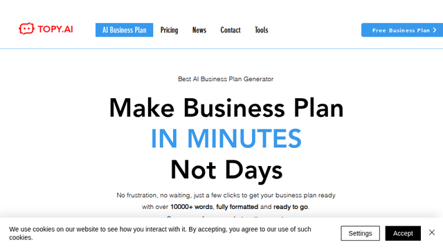 #1 AI Business Plan Generator | TOPY AI HUB | Your One-Stop AI Agent Team