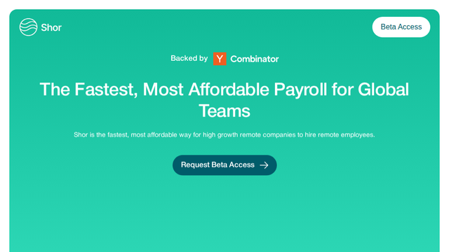Shor | Simple, Fast, $99 Payroll for Global Teams