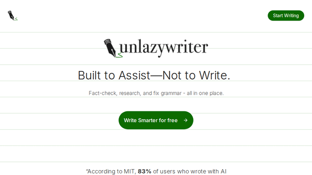 You write. It assists.