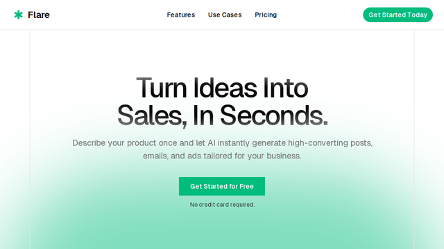 Flare - AI-Powered Marketing for Creators & Brands.