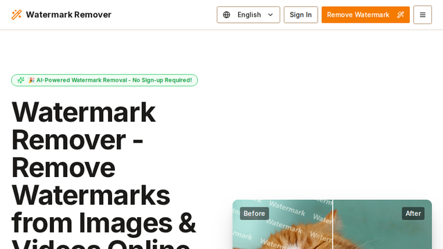 AI-Powered Watermark Removal Tool