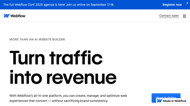 Webflow: Create a custom website | Visual website builder