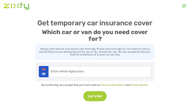 Temporary Car Insurance | Short Term Cover from 1 Hour