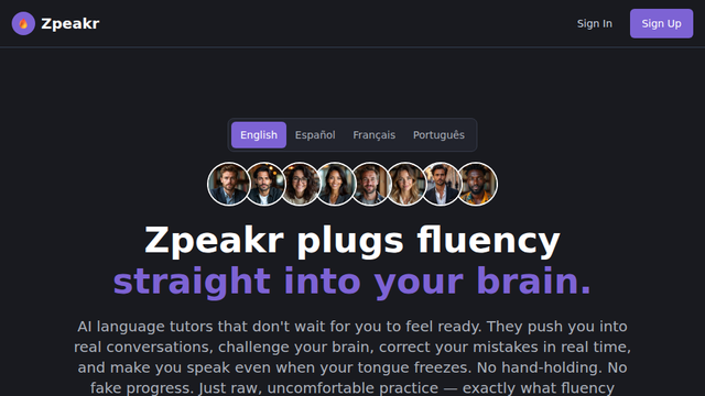Home | Zpeakr - Learn Languages with AI Conversation Practice